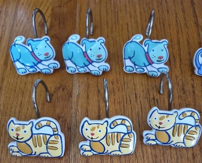 12 ganchos para cortina de ducha para perros y gatos - muy lindos Foto 1 de 4