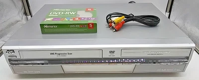 JVC DR-MV1SU DVD/VCR Combo Bundle (VHS-DVD Dubbing) NO REMOTE Refurbished Tested - Image 1 of 4