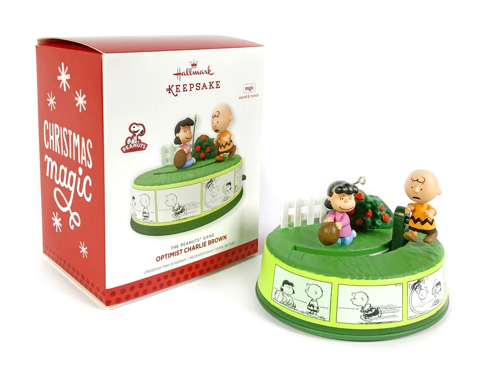 Lot 8054 Peanuts Hallmark Optimist Charlie Brown + Sound + Bewegung, Weihnachten - Bild 1 von 4
