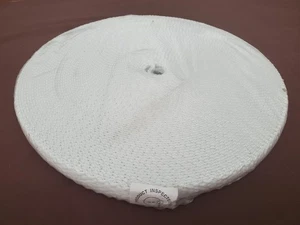 Junta de fibra de vidrio trenzada plana de 1 x 1/8 x 50' sello de resistencia a altas temperaturas blanco - Imagen 1 de 1