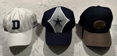 Lote De 3 De Colección Dallas Cowboys Gorra Gorra Starter Reebok American Needle NFL Auténtica Foto 1 de 4