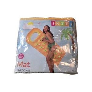 INTEX Pool Sonnenbräuner aufblasbare Matte 74 Zoll x 28 Zoll, 2 Schwimmer türkisblau, orange - Bild 1 von 5