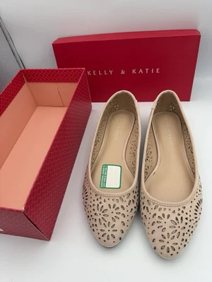 KELLY & KATIE ALEXO Mujer Planos Rosa Gamuza Talla 9 Nuevo en Caja Foto 1 de 4