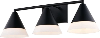 Luz de tocador Vaxcel Lighting W0507 Winthrop 3 luces 25" W - negra Foto 1 de 4