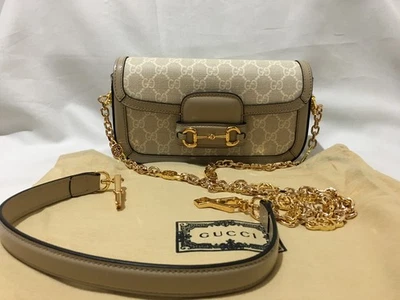 Bolso de hombro pequeño Gucci Horsebit 1955 cristales Foto 1 de 4