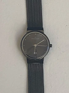 Skagen 355SMM1 Womens Watch Black Tone Gunmetal Gray 3atm Mesh Bracelet - Picture 1 of 9