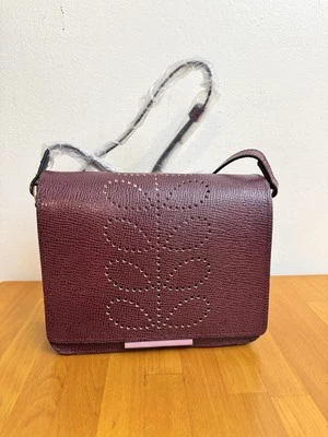 Nuevo Bolso Orla Kiely Textura Cuero Mini Iris Foto 1 de 4