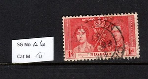 NIGERIA -1937 GeorgeVI Krönung 1d rot- gebraucht SG46 - Bild 1 von 1