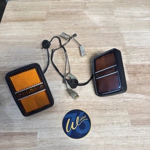 VW Rabbit MK1 Pair Quarter Panel Lamp Rear AMBER Side Marker Lights Oem - Picture 1 of 5