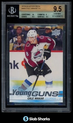 Cubierta superior 2019 #493 Cale Makar Young Guns radiocontrol novato BGS 9,5 Foto 1 de 4