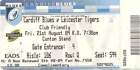 CARDIFF BLUES v LEICESTER 21 Aug 2009 RUGBY TICKET 1st GAME AT CITY STADIUM