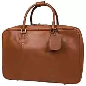 Gucci Sherry Travel Carry Duffle Bag Leather Brown 53x36x18cm pre-owned - Picture 1 of 7