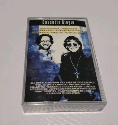 ELTON JOHN AND ERIC CLAPTON Runaway Train CASSETTE UK Rocket 1992 2 Track - Image 1 of 3