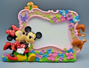 Disney Mickey and Minnie Mouse 3D Photo Picture Frame Kissing with Hearts - Dale - Picture 1 of 6