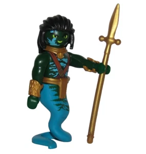 Playmobil Magic Blue Triton Snake w/ tall spiral shell - C22 - Picture 1 of 4