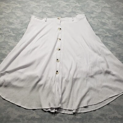 Falda New Directions Mujer 2X Blanca Curvilínea Ligera Foto 1 de 4