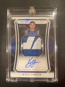 2021 PANINI NATIONAL TREASURES PREMIUM PATCHES 2 COLOR AUTO KYLE LARSON 02/25 