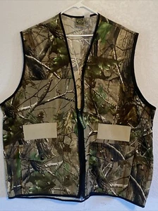 Gilet da caccia mimetico taglia 4XL tasche e porta munizioni leggero zip posteriore oversize - Foto 1 di 5