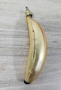 Vintage Inge Glas Blown Glass Banana Christmas Ornament Made in Germany - Picture 1 of 9