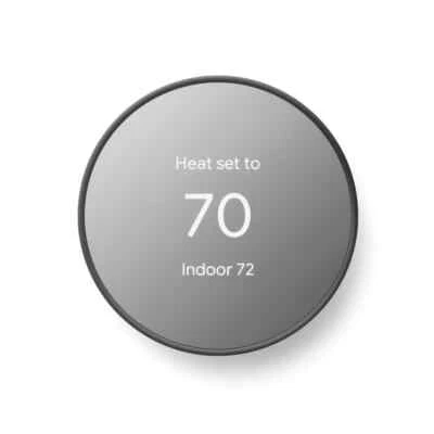 Google Nest Thermostat Smart Programmable Wi-Fi Thermostat Charcoal GA02081-US - Image 1 of 4