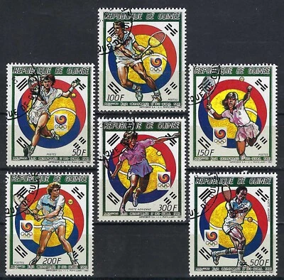 Guinea 1987 CTO NH Olympics Games Seoul '88 Tennis Sports - Image 1 of 3