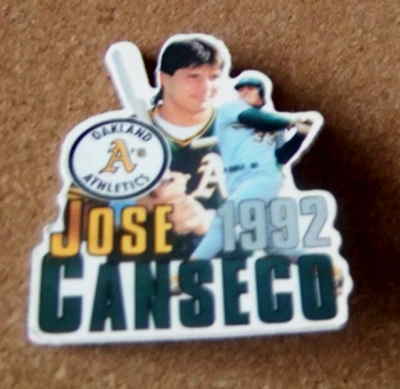 1992 Jose Canseco Badge pin Oakland A's brooch type Greats of the Game Athletics - Image 1 of 4