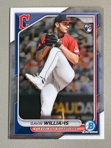 Gavin Williams Rookie Card 2024 Bowman Chrome Cleveland Guardians #77 - Bild 1 von 2