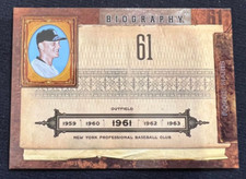 ROGER MARIS 2008 Playoff Prime Cuts Biography #17 MLB New York Yankees 1961