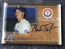 2005 Fleer National Pastime First Name Bases Silver /225 Mark Teixeira Auto