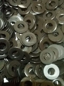 1/4" Stainless 304 Steel Flat Washer BLACK MARINE GRADE 100 PCS 5/8 OD - Picture 1 of 4