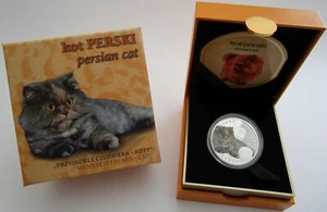 Niue 1 dólar 2014 gatos gato persa plata - Imagen 1 de 3