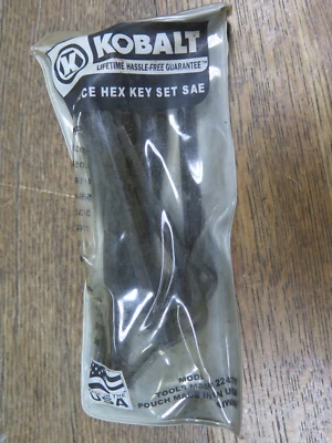 Lowes Kobalt SAE Hex Key Sets 10pc USA MADE 22470 - Image 1 of 4