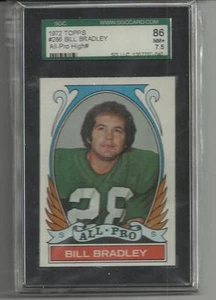 Bill Bradley 1972 todo profesional alto #topps fútbol americano # 286 grado SGC 86 (7,5) casi nuevo+ - Imagen 1 de 1