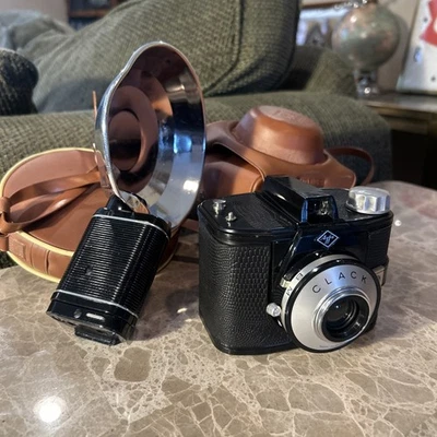 Cámara y Flash Agfa Clack Original Genuino Auténtico Estuche SIN PROBAR Foto 1 de 4