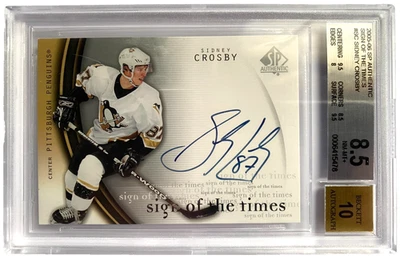 2005-06 SPA SOTT #SC Sidney Crosby On Card Autograph RC  BGS NM-MT+ 8.5  AUTO 10 - Image 1 of 2