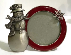 MARCO DE FOTOS MUÑECO DE NIEVE PLATEADO, FOTO DE 3", 6"x4,5" - Imagen 1 de 1