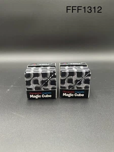 Magic Cube Magnetic Shifting Cube Puzzle Box - Set of 2 - Black and White - Picture 1 of 4
