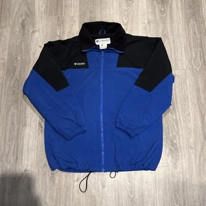 Vintage Columbia Blue Black Fleece Lined Jacket Size Medium Men’s - Picture 1 of 10
