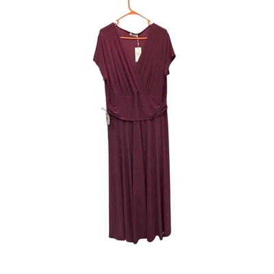 Koh Koh Maxi Vestido Elástico Cuello en V 3X Fiesta Evento Favorecedor Cómodo  Foto 1 de 4