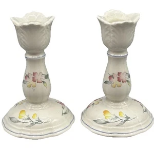 "LOTE DE 2 PIEZAS 2 CANDELABROS VILLEROY & BOCH Depuis 1748 Luxemburgo 4,75""" - Imagen 1 de 6