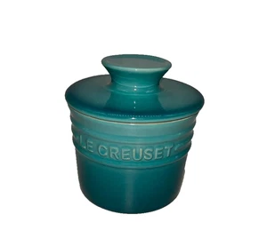 Le Creuset French Butter Bell Crock Marseille Ombre Teal Blue Stoneware 6oz - Picture 1 of 9