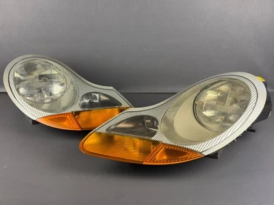 NICE! 1997-2004 PORSCHE 911 & BOXSTER 996 LEFT RIGHT HALOGEN HEADLIGHT OEM PAIR - Image 1 of 4