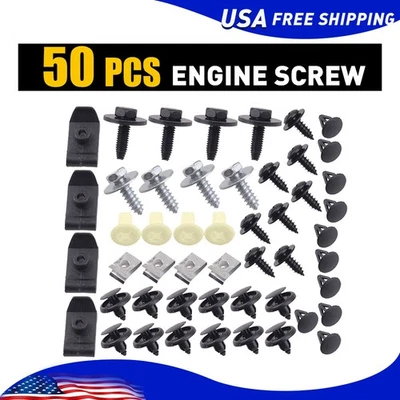 50 PIEZAS Clips de cubierta debajo del motor Guardabarros debajo de la carrocería Tornillos protectores para Toyota Lexus Foto 1 de 4