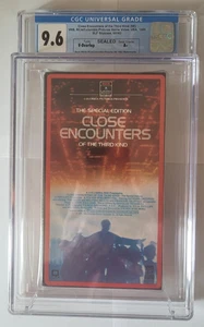 Close Encounters Of The Third Kind VHS Graded by CGC 9.6 Waterfall Watermarks - Picture 1 of 8