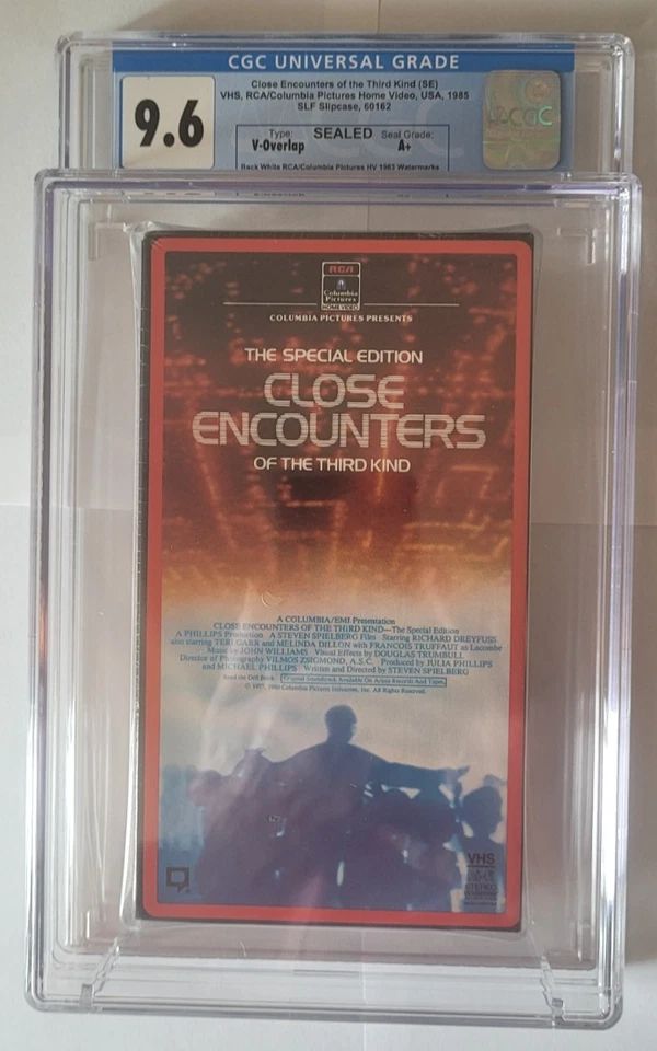 Close Encounters Of The Third Kind VHS Graded by CGC 9.6 Waterfall Watermarks - Image 1 of 4