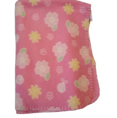 Manta de seguridad para bebé niña polar rosa floral Ladybug elección de los padres Foto 1 de 4