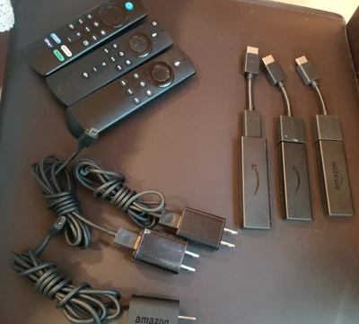 3 - Amazon Fire TV HD Streaming Sticks, Remotes, Power Supply - Image 1 of 4