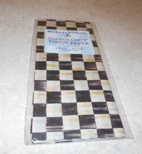 Mackenzie-Childs Courtly Check Tissue Paper Retired 20”/30” Decoupage Crafts NIP - Picture 1 of 3