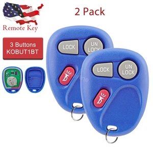 2 For 2000 2001 Chevrolet Suburban 1500 2500 Tahoe GMC Yukon Car Remote Key Fob - Picture 1 of 8