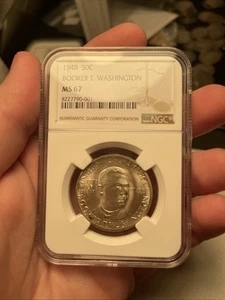 1948-P MS67 NGC BOOKER T WASHINGTON 50c  - Picture 1 of 3